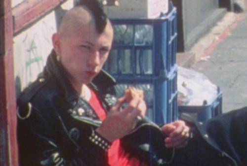 punks standing in street